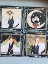 4 X Art Deco Christmas Card