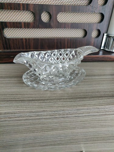 Glass mint sauce boat - boat, tray