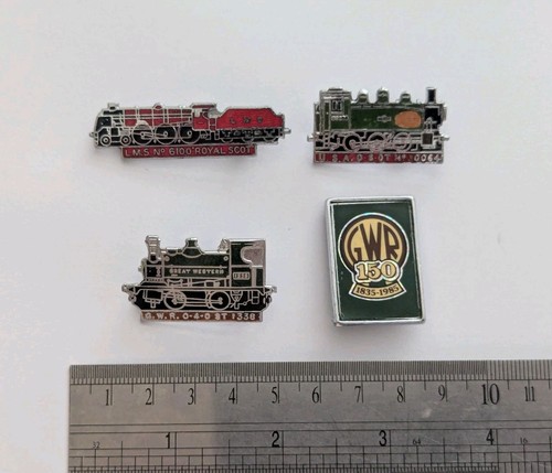 Vintage train pin badges - vintage,