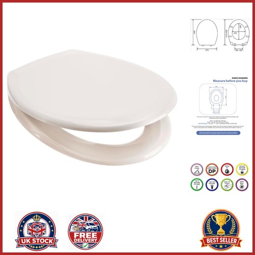 Cream oval toilet seat - oval, with