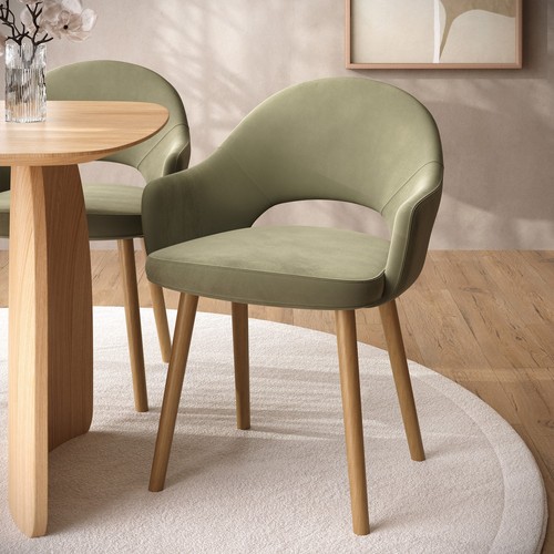 Set sage green velvet - set, of