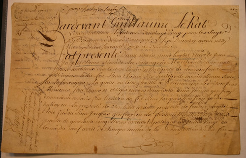 1772 french manuscript - 1772,