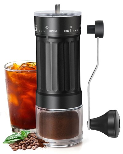 Sleek black manual coffee - black,