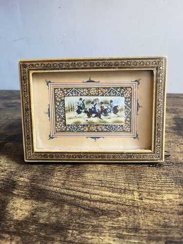 Vintage persian hunting scene - vintage,