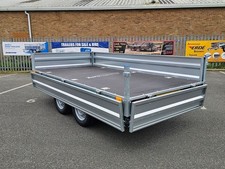 New Car Trailer Flat Bed Drop Side 3m x 1.5m Unbraked 9.10ft x 5ft