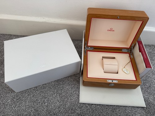 Omega wood watch jewellery box - omega,