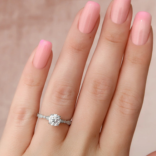 Engagement platinum ring 950 - platinum,