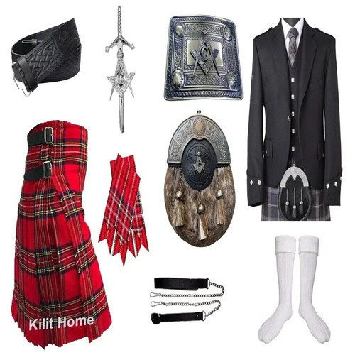 Men argyle kilt jacket - argyle,