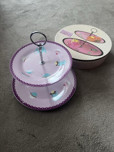 Two tier porcelain cake stand - tier,