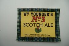 MINT WM YOUNGER'S BOTTLED FINDLATER MACKIE HOVE  BREWERY BEER BOTTLE LABEL 