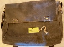 Distressed Leather Messenger