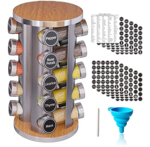 Revolving spice rack set - revolving, with
