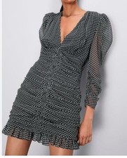 ZARA Black White Draped