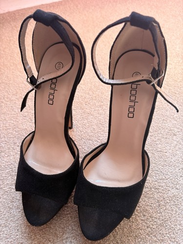Boohoo black faux suede - black,