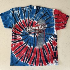 Watkins Glen New York Racing Race Track Graphic Tee XL Tie Dye 2015