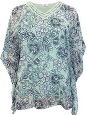 Ladies Green Floral Lined