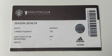 Manchester United v Wolverhampton Wanderers 2018 PL Executive Used Ticket Stub 