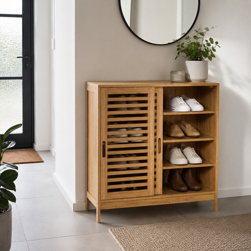 Bamboo shoe cabinet pairs - shoe,