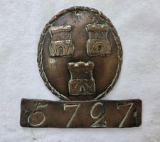 HEAVY BRASS BRONZE INSURANCE FIREMARK FIRE MARK NEWCASTLE-0N-TYNE