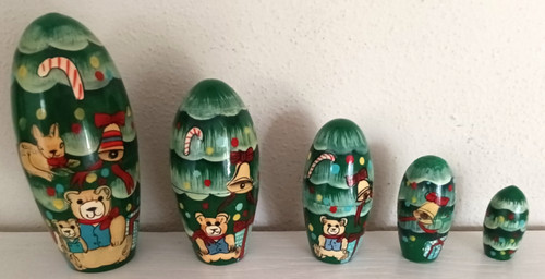 Vintage wooden christmas trees - christmas,