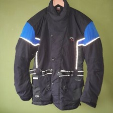 Uvex Racing Textile Motorcycle Jacket M Black & Blue Shoulder, Elbow & Back Pads