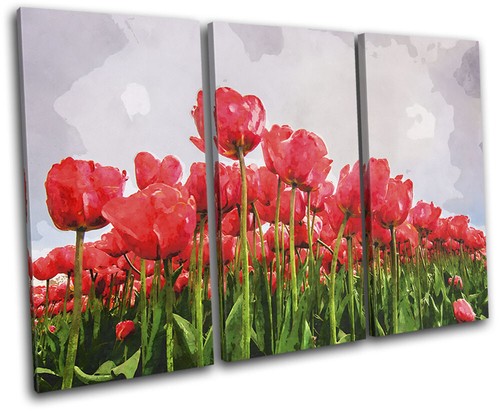 Poppy field watercolour floral - poppy,