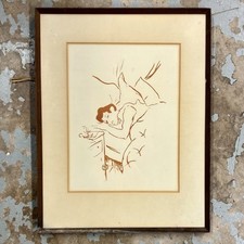Henri Toulouse-Lautrec Ta Bouche Your Mouth Colored Stone Lithograph c1950 Rare