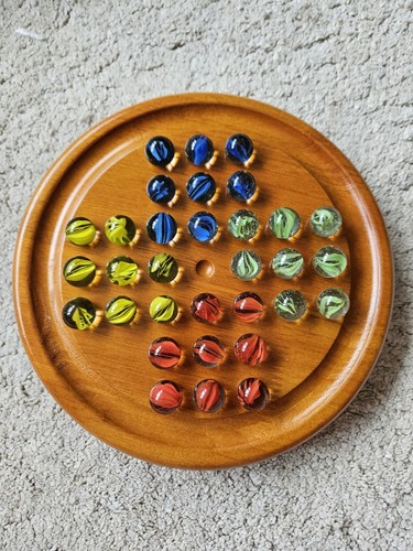 Wooden family solitaire game - wooden,
