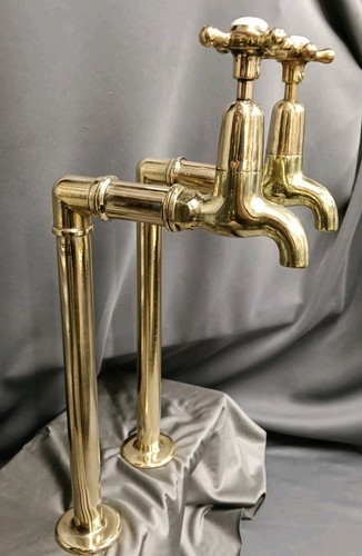 Brass bib taps supertall - brass,