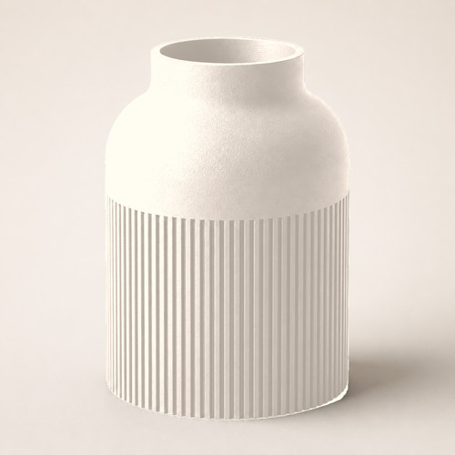 Ribbed japandi vase - ribbed,