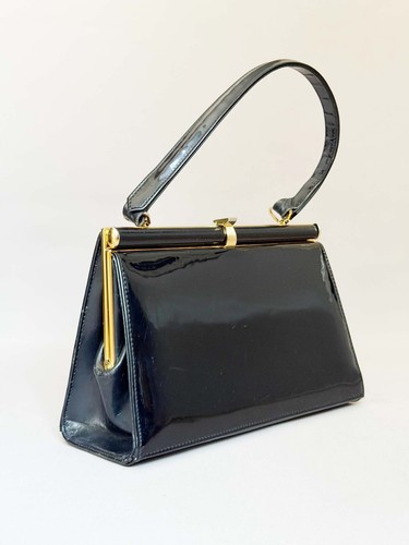 Vintage real leather black
