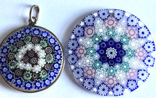 Italian Murano  Millefiori Silver-Gilt Pendant + Similar Unmounted Large Disc