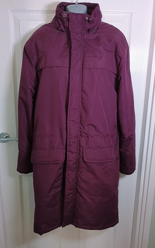 Cotton traders coat plum size - plum,