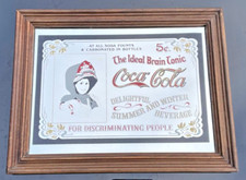 MIRROR COKE COCA COLA VINTAGE Advertising MIRROR Bar Man Cave PUB CAFE 34 CM