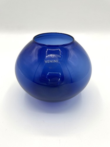 Venini blue glass - blue, murano