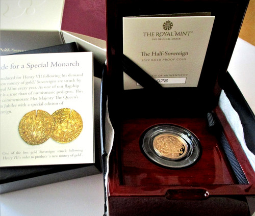 2022 half sovereign - half, gold