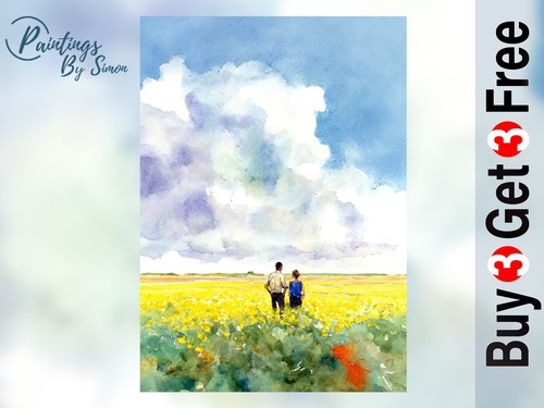Couple flower field - flower, 5x7