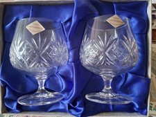 Edinburgh Tay Crystal Brandy Glasses (2) 4-7/8 