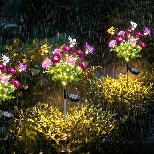 Led solar power butterfly - led,