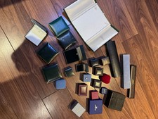 25 Assorted vintage used jewellery boxes cases Ernest Jones Swarovski 