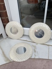 Small Mirrors Wall Hanging Mirrors X 3 - Wide 25cm