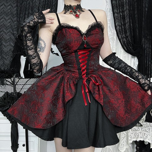 Womens gothic mini lace - womens, lace-up