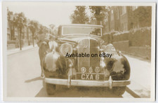 A Lady and Vintage Car HUMBER SNIPE.  Real Photo 