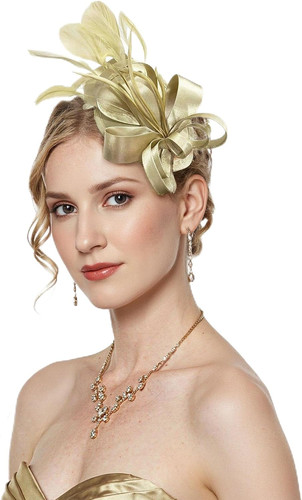 Gold fascinator champagn - gold,