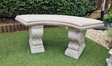 Large Curved Garden Bench Seat