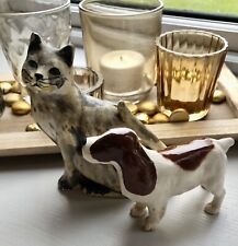 Beswick Ceramic Cocker Spaniel & Made In Italy Painted Cat Figurine Ornaments