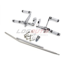 For Harley Street Bob 06-17 Dyna Low Rider 00-12 Chrome Forward Control Foot Peg