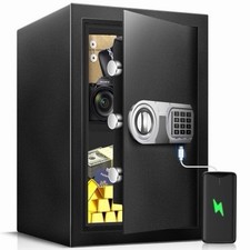 Safe Box 30L Fireproof with Document Bag & Type-C Digital Keypad – Black