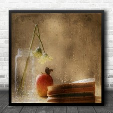 Snail Book Apple Still Life