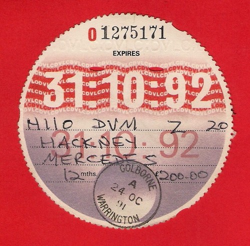Bus tax disc - bus,